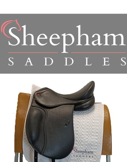 John Whitaker Dressage Saddle 17.5″ Adjustable Black ~SC2121~